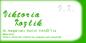 viktoria kozlik business card